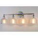 Hollow 4 Light 31 inch Polished Chrome Bath Vanity Wall Light