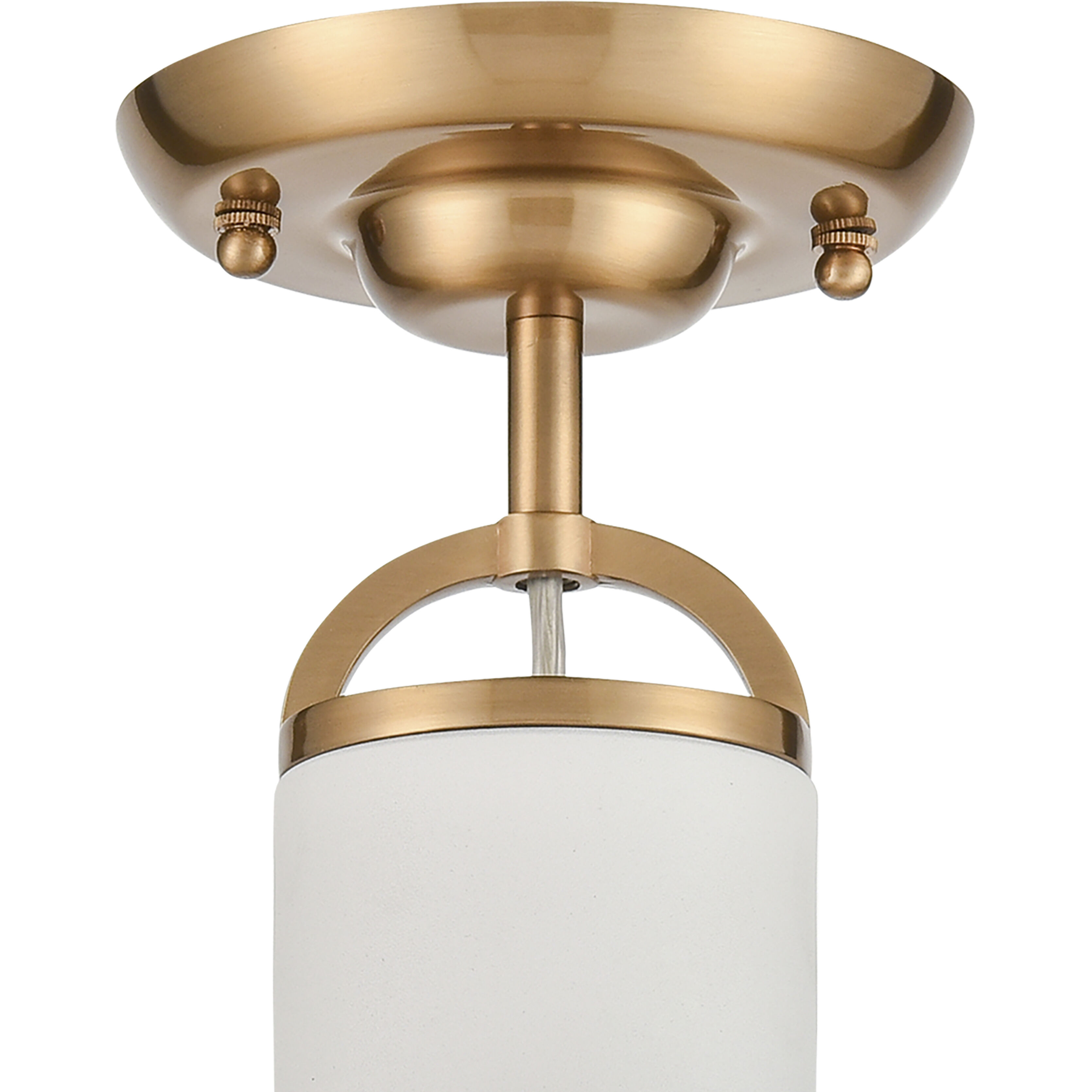 Surf 1 Light 16 inch Textured White Semi Flush Mount Ceiling Light