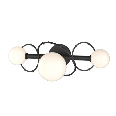 Olympus 3 Light 21.8 inch Black Bath Sconce Wall Light