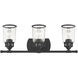Lawrenceville 3 Light 24 inch Black Vanity Sconce Wall Light