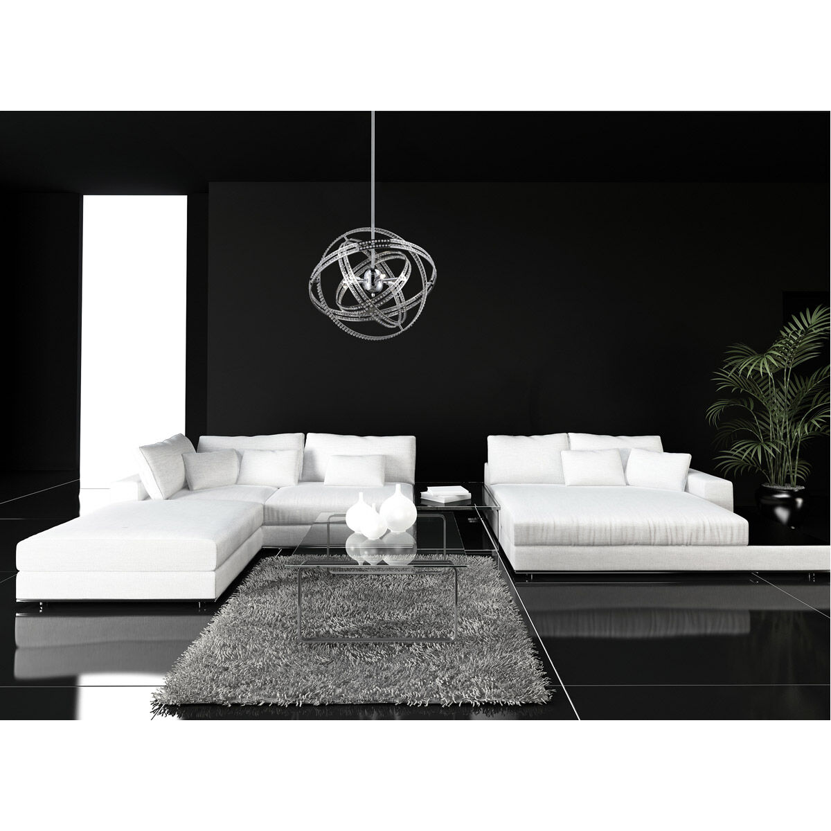 Ace 3 Light 16 inch Polished Chrome Pendant Ceiling Light