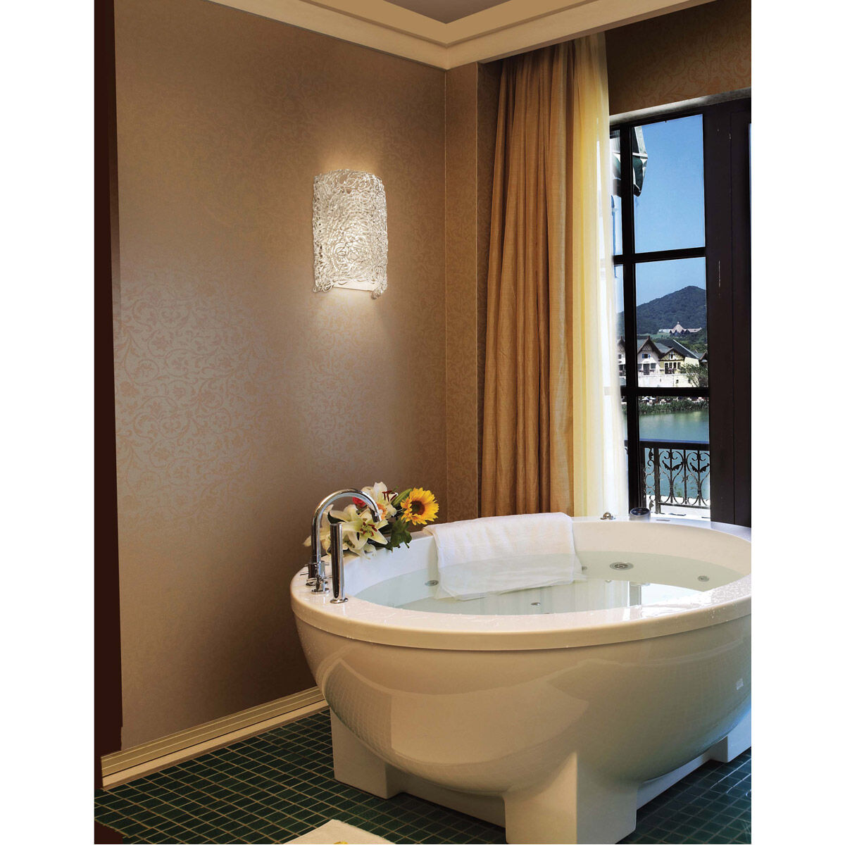 Veneto Luce 2 Light 8 inch Brushed Nickel ADA Wall Sconce Wall Light in Incandescent