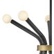Axton LED 28 inch Black Chandelier Ceiling Light