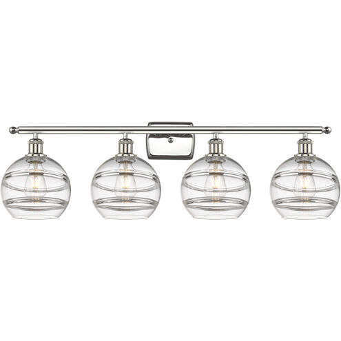 Ballston Rochester 4 Light 38 inch Polished Nickel Bath Vanity Light Wall Light