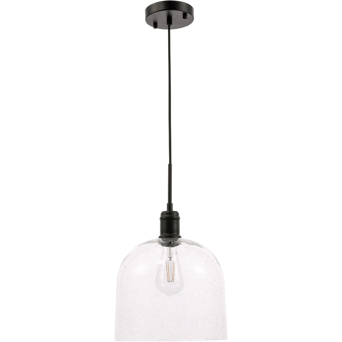 Gabe 1 Light 10 inch Black Pendant Ceiling Light