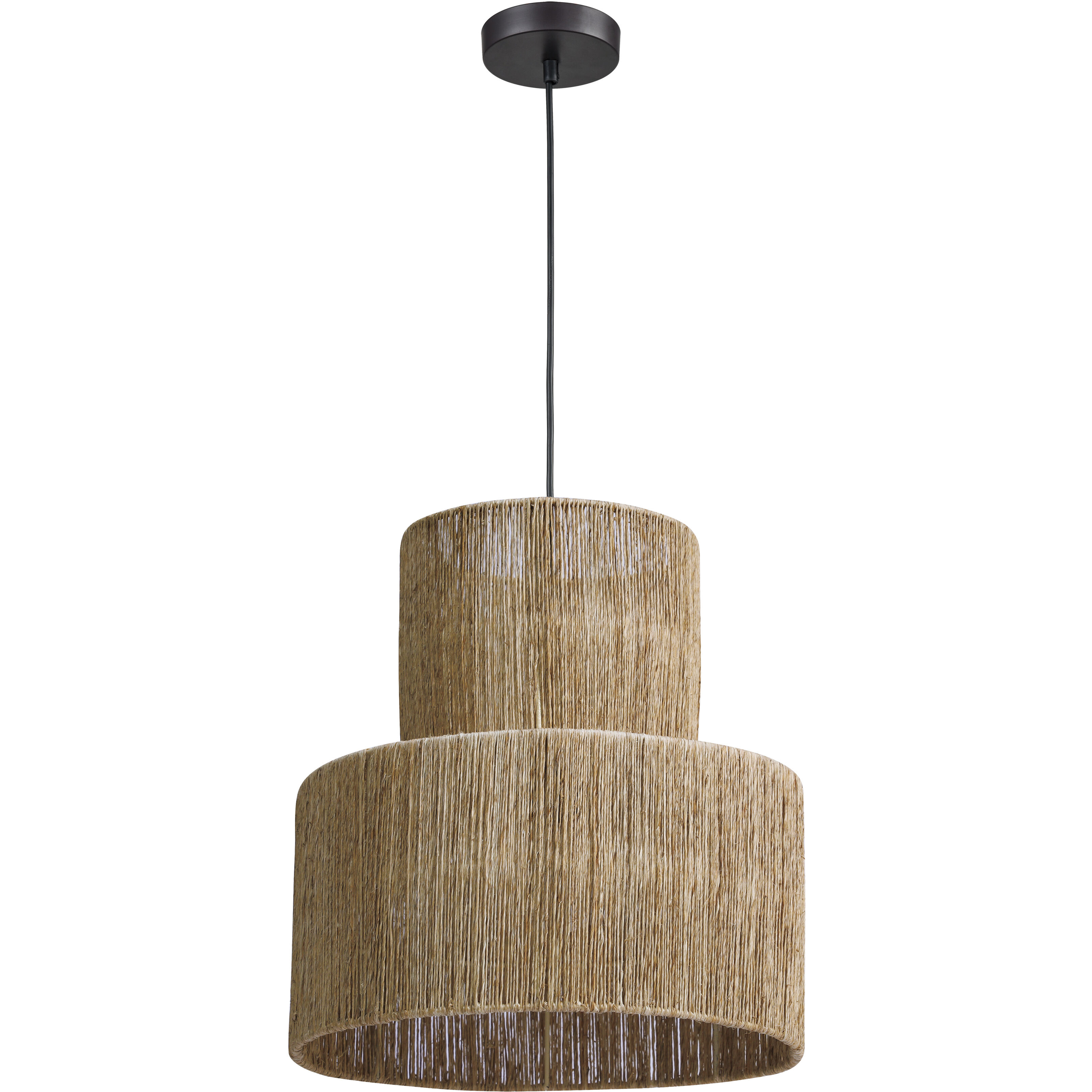 Corsair 1 Light 16 inch Natural with Bronze Pendant Ceiling Light
