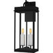 Carmen 2 Light 22 inch Matte Black Outdoor Wall Lantern, Large