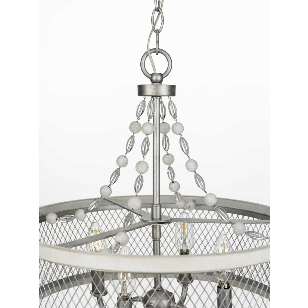 Austelle 4 Light 18 inch Galvanized Chandelier Ceiling Light