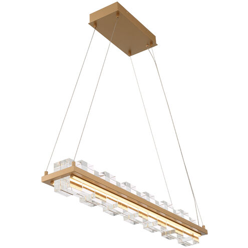 Bruco LED 34.75 inch Gold Island Chandelier Ceiling Light