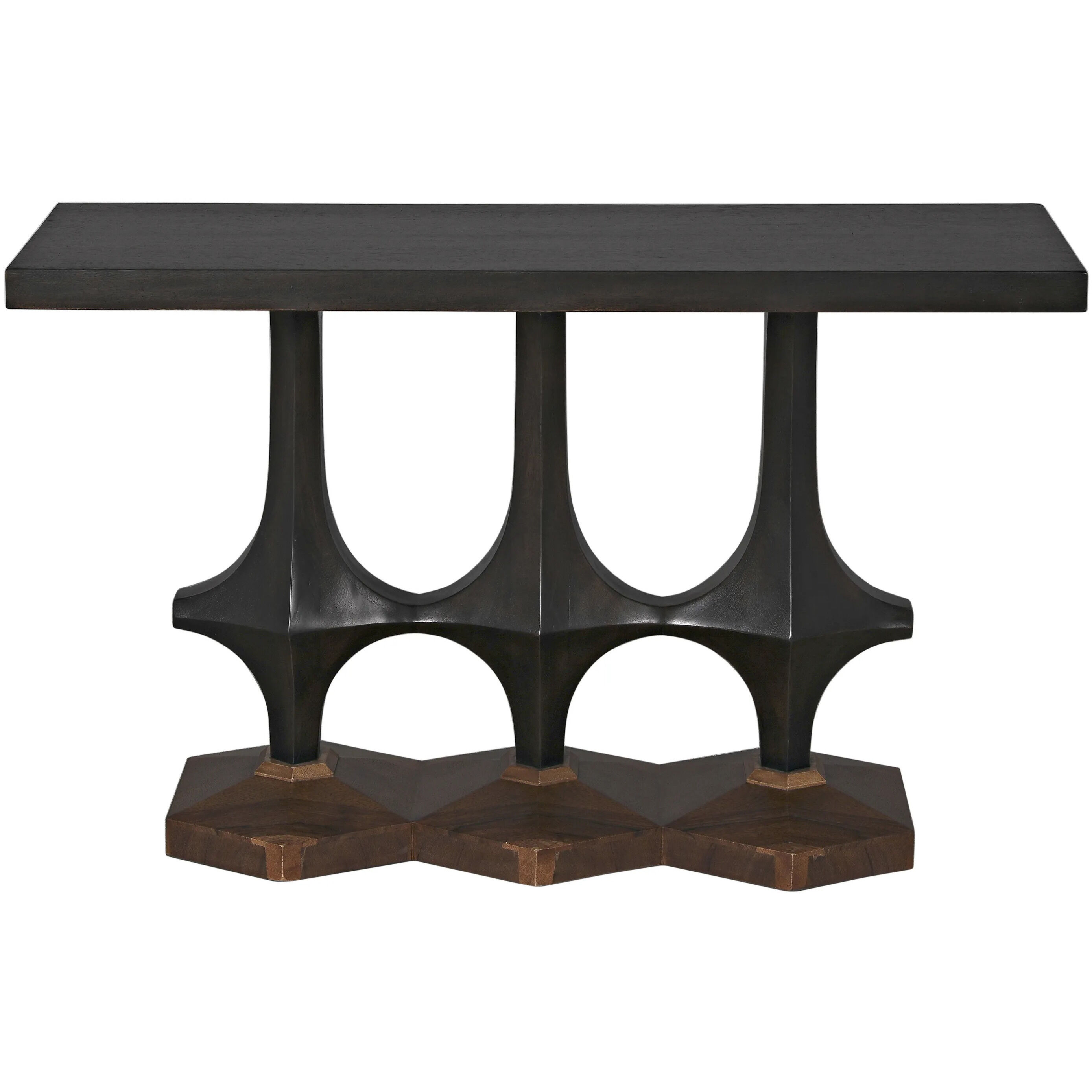 Sydor 50 X 16 inch Ebony Walnut and Dark Walnut Console
