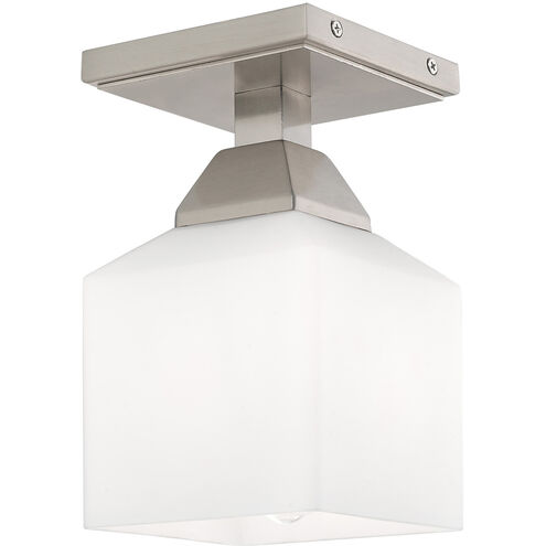 Aragon 1 Light 5 inch Brushed Nickel Semi-Flush Mount Ceiling Light