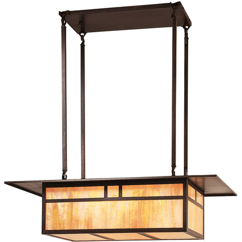 Huntington 4 Light 27.75 inch Verdigris Patina Pendant Ceiling Light in White Opalescent, Empty