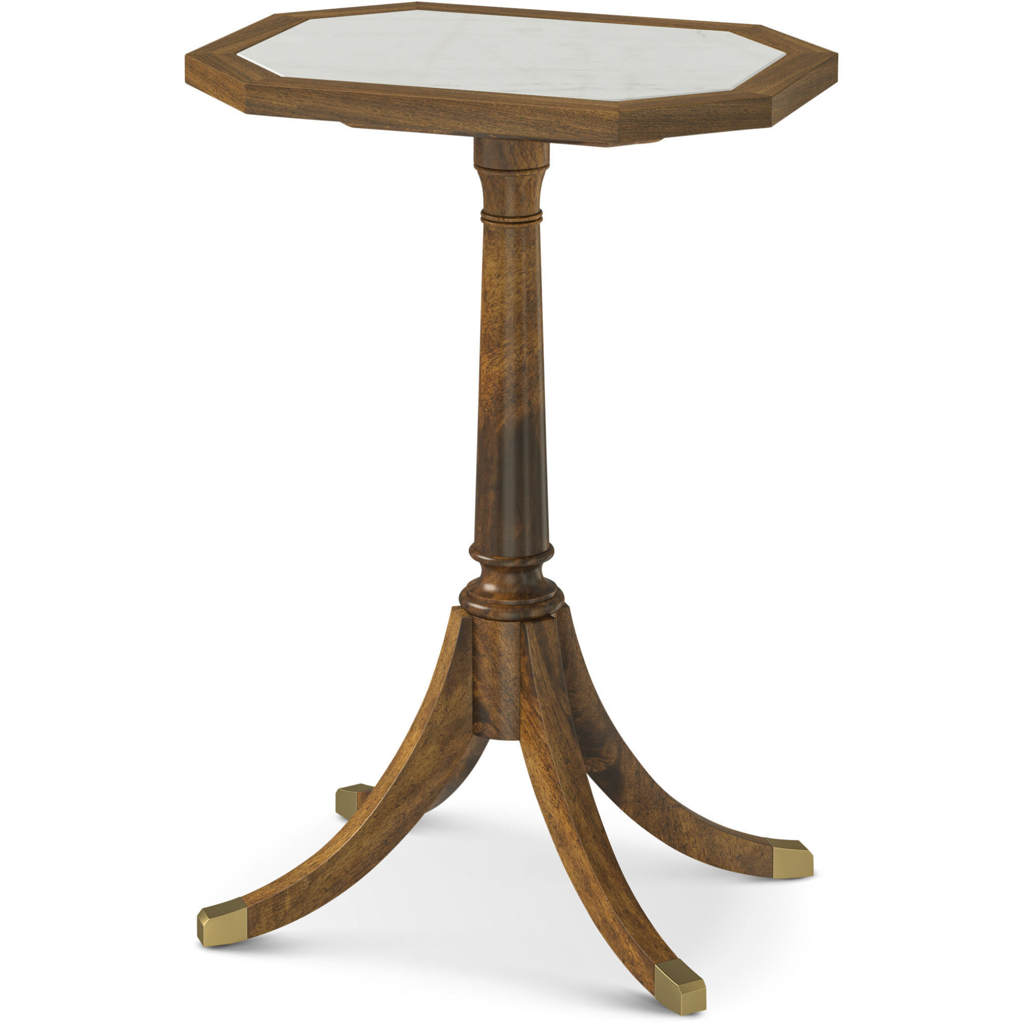Sloane 23 X 16 inch Edwardian Brown Accent Table, Wooden