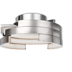 Anello LED 16 inch Nickel Flush Mount Ceiling Light in Brushed Nickel