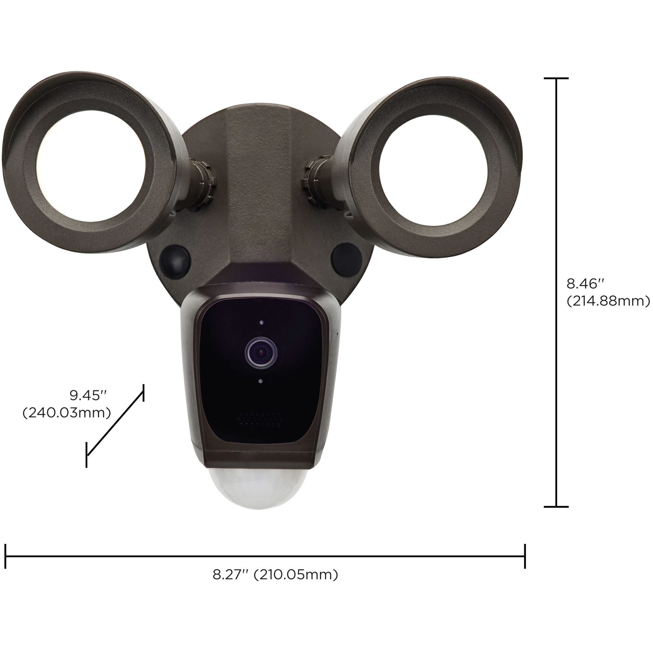 Starfish LED 8.46 inch Bronze Outdoor Security Light