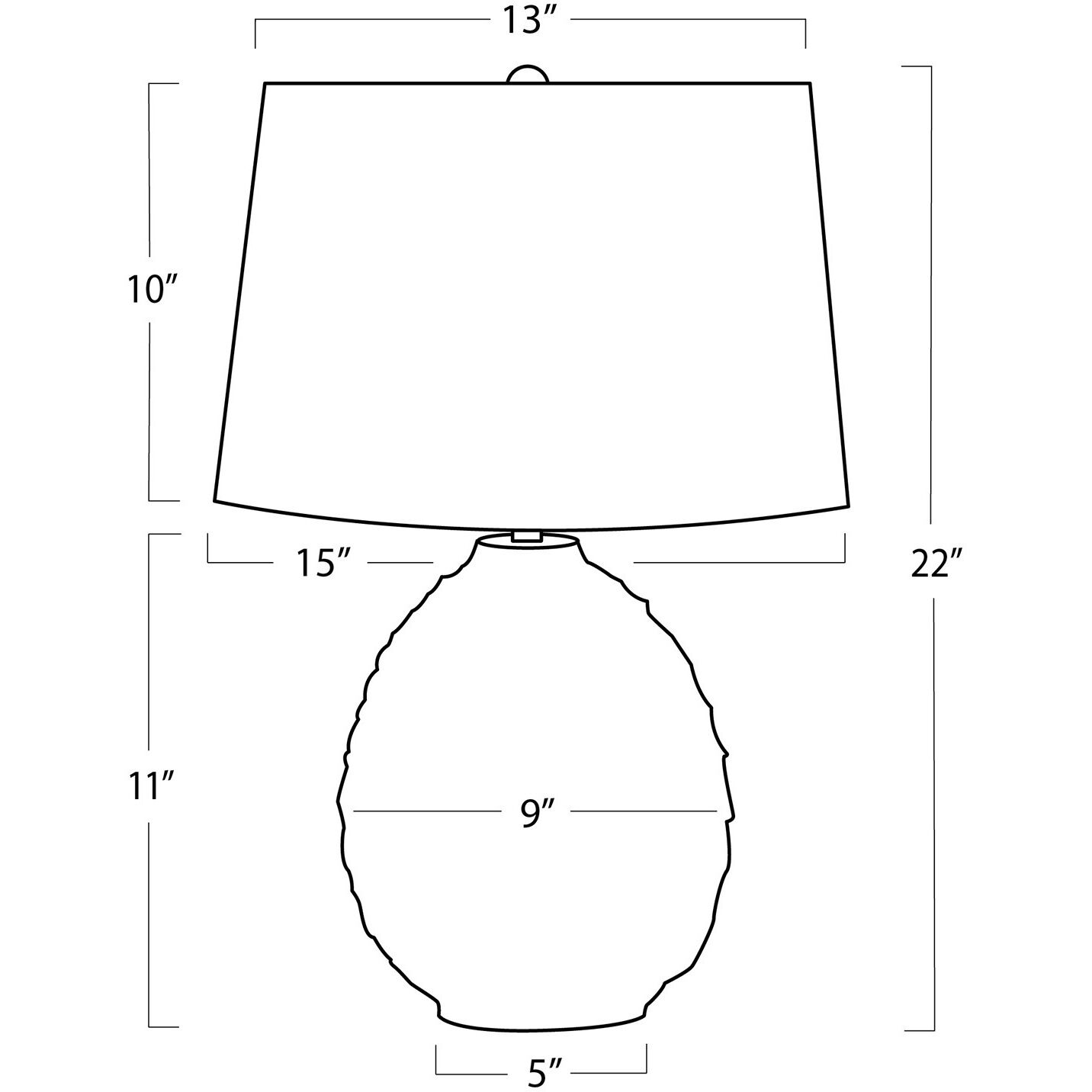 Caspian 22 inch 150.00 watt White Table Lamp Portable Light, Small