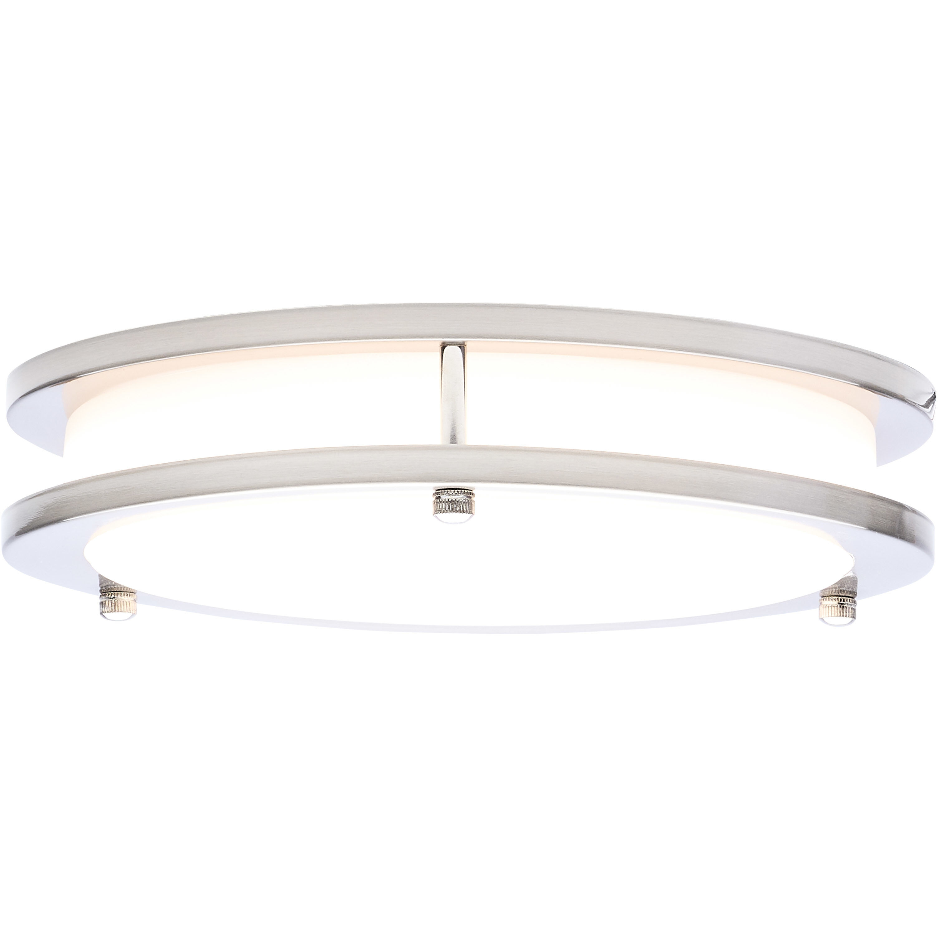 Glamour LED 9.84 inch Brushed Nickel Flush Mount Ceiling Light