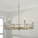 Fuller 6 Light 28 inch Aged Brass Chandelier Ceiling Light
