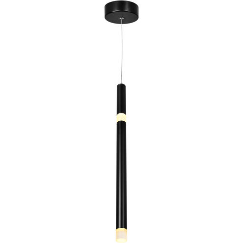 Flute LED 5 inch Black Pendant Ceiling Light