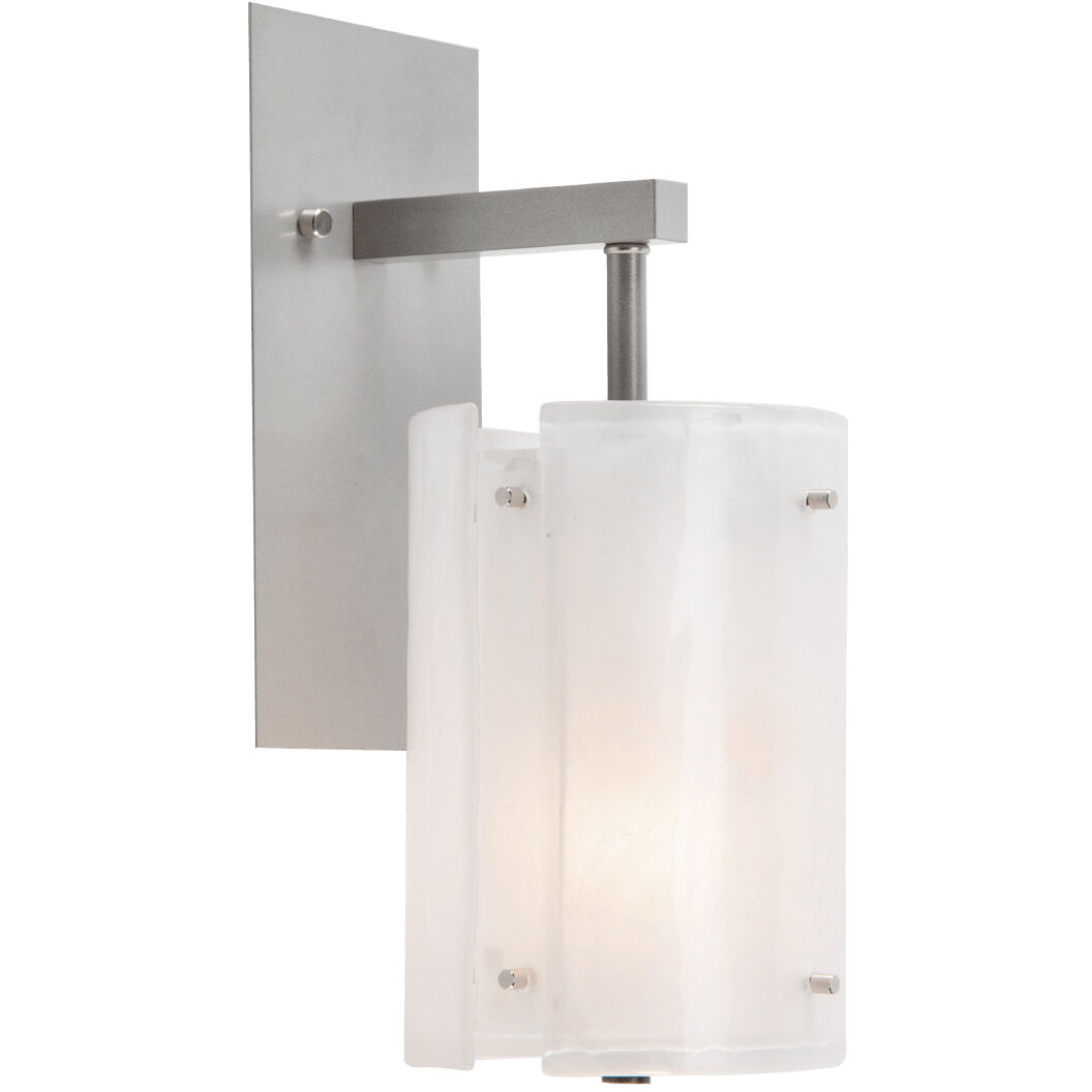 Textured Glass 1 Light 5.8 inch Burnished Bronze Indoor Sconce Wall Light in Ivory Wisp