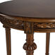 Hellinger Round End Table in Medium Brown