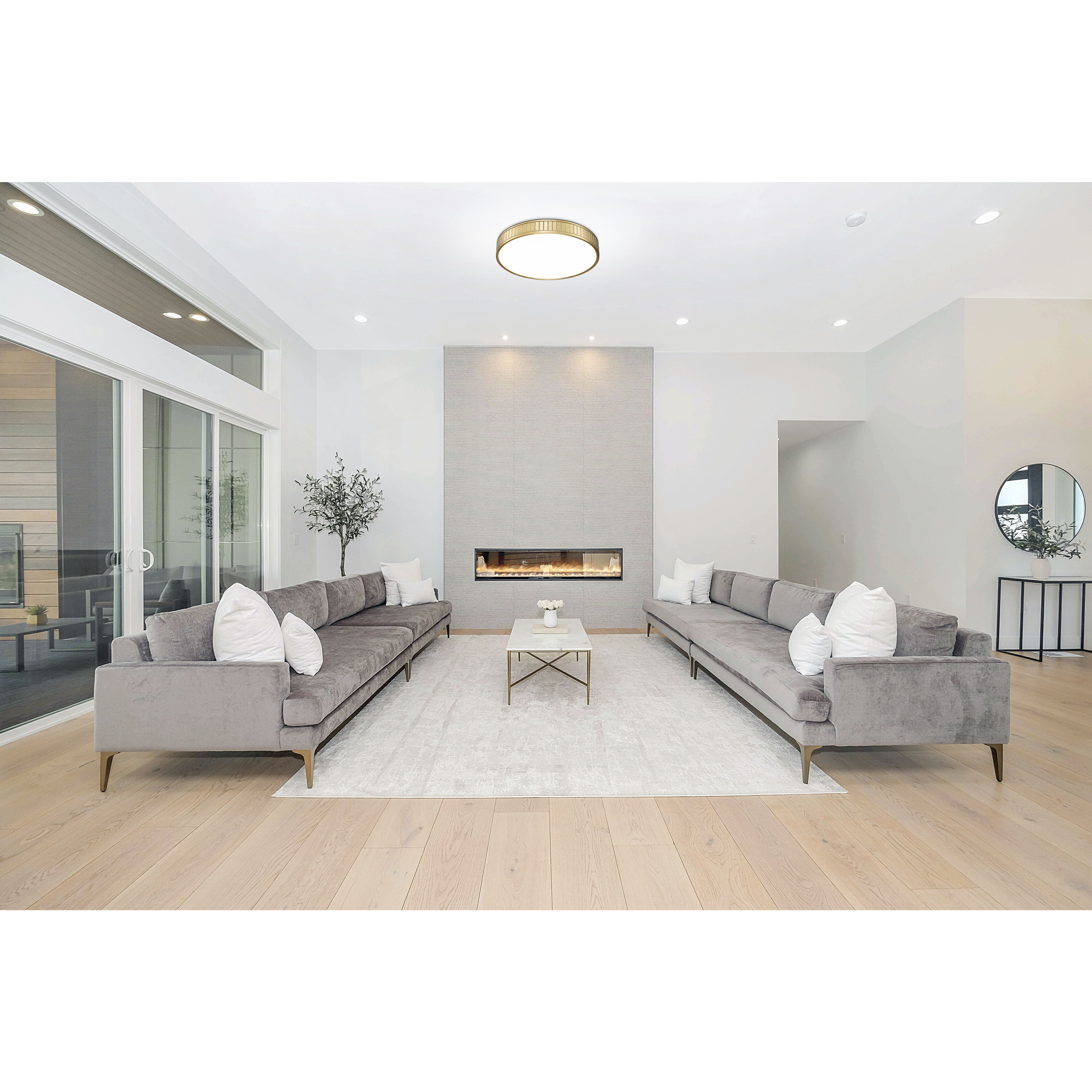 Madison LED 20.5 inch Modern Gold Flush Mount Ceiling Light