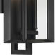 Kroft 2 Light 20.5 inch Black Textured Outdoor Wall, Medium