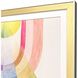 Beamed Pink and Blue and Green and Yellow Framed Art