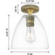 Downtown Urban Crown Point 1 Light 9 inch Satin Nickel Flush Mount Ceiling Light