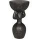 African 26 X 14 inch Black Fiber Cement Side Table