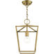 Devone 1 Light 10 inch Antique Brass Convertible Semi Flush/Lantern Ceiling Light