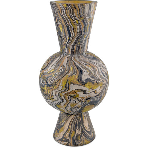 Brown Marbleized 16 X 8 inch Vase
