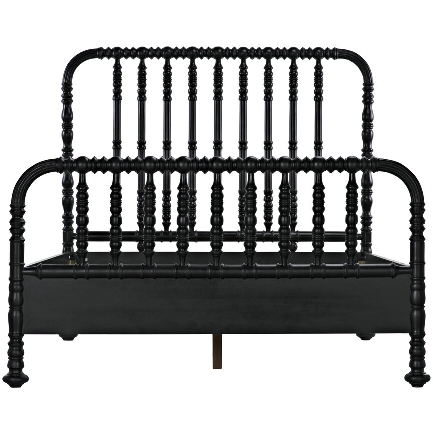 Bachelor Hand Rubbed Black Bed, Queen
