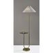 Uma 63 inch 100 watt Antique Brass Shelf Floor Lamp Portable Light