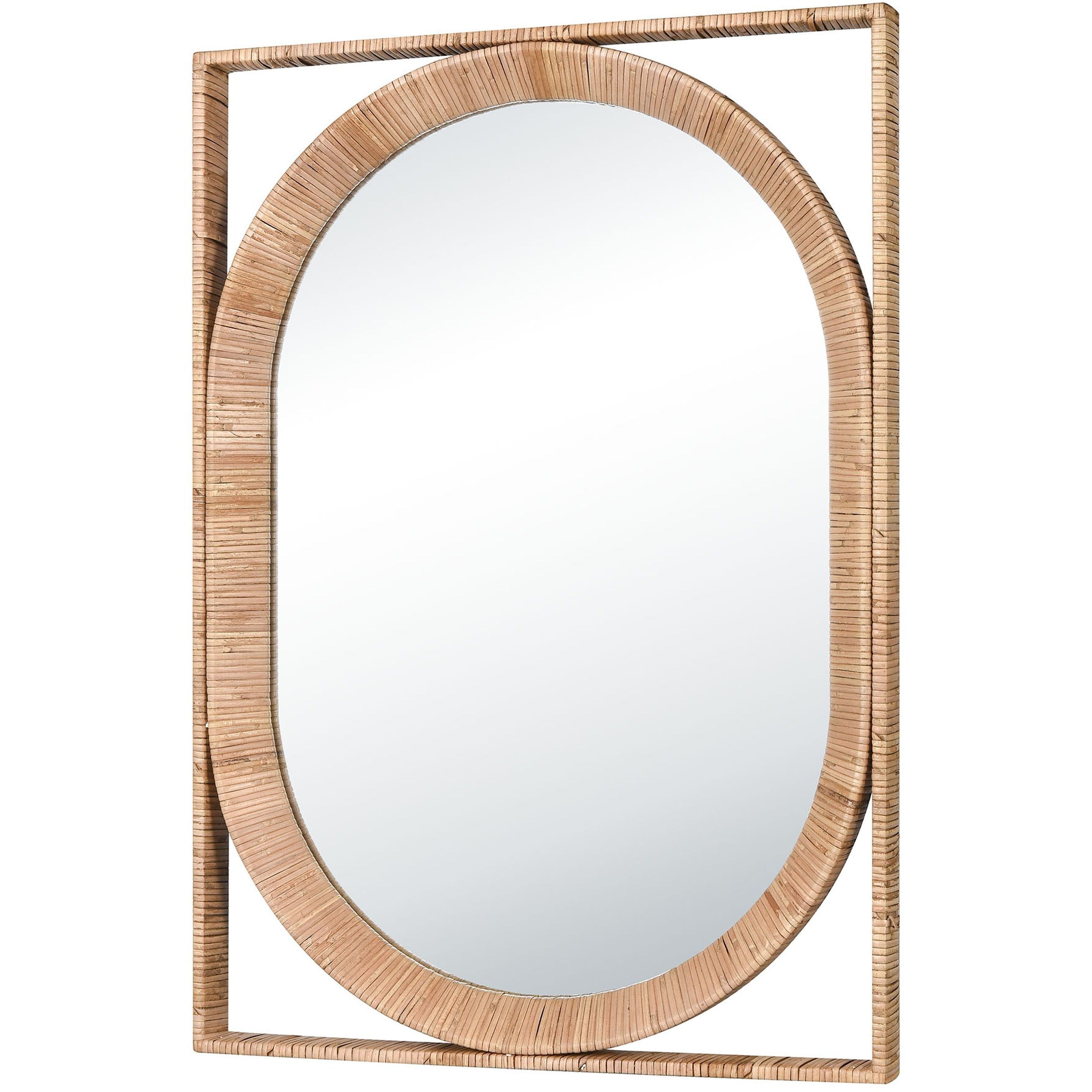 Baarlo 33.5 X 23.5 inch Natural with Mirror Wall Mirror