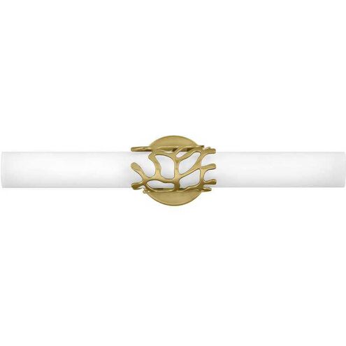 Lyra LED 23 inch Lacquered Brass Vanity Light Wall Light, Vertical