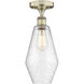 Cindyrella 1 Light 7 inch Antique Brass Semi-Flush Mount Ceiling Light