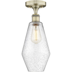 Cindyrella 1 Light 7 inch Antique Brass Semi-Flush Mount Ceiling Light