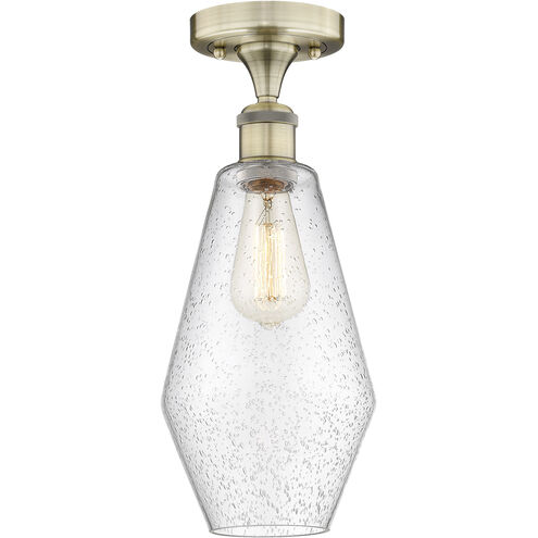 Cindyrella 1 Light 7 inch Antique Brass Semi-Flush Mount Ceiling Light