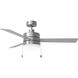 Syrus 52 52 inch Brushed Steel with Silver Blades Ceiling Fan