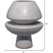 Foundation 9.5 X 8 inch Decorative Vase in Matte Frosted Grey Ceramic