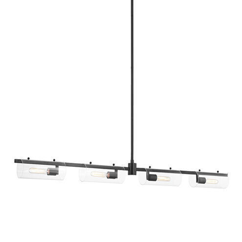 Ariel 4 Light 58 inch Soft Black Island Light Ceiling Light