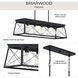Briarwood 5 Light 38 inch Textured Black Linear Chandelier Ceiling Light