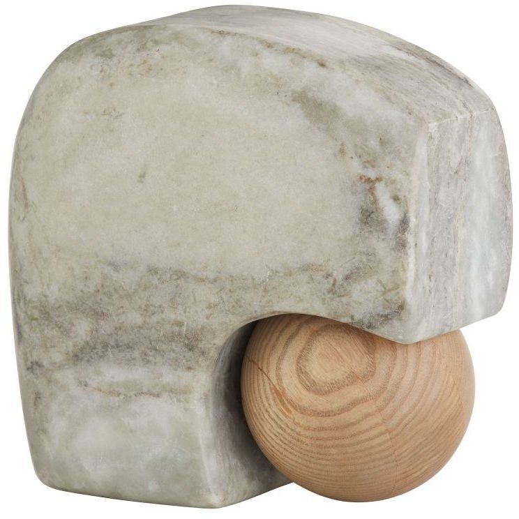 Melt 16 inch Gray and Natural Oak Wood Bookends, Set of 2