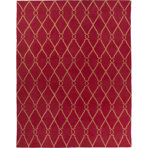 Fallon 66 X 42 inch Dark Red, Camel Rug