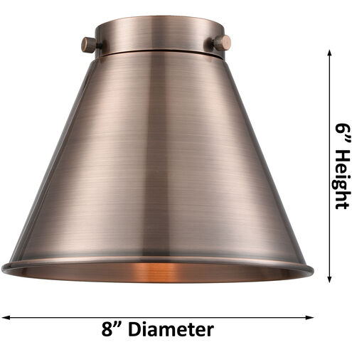 Nouveau 2 Appalachian LED 8 inch Antique Copper Mini Pendant Ceiling Light