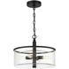Hailie 4 Light 14 inch Flat Black Convertible Semi Flush Ceiling Light