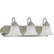 Brentwood 3 Light 24 inch Brushed Nickel Vanity Light Wall Light