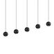 Hemisphere LED 15 inch Textured Black Pendant Ceiling Light