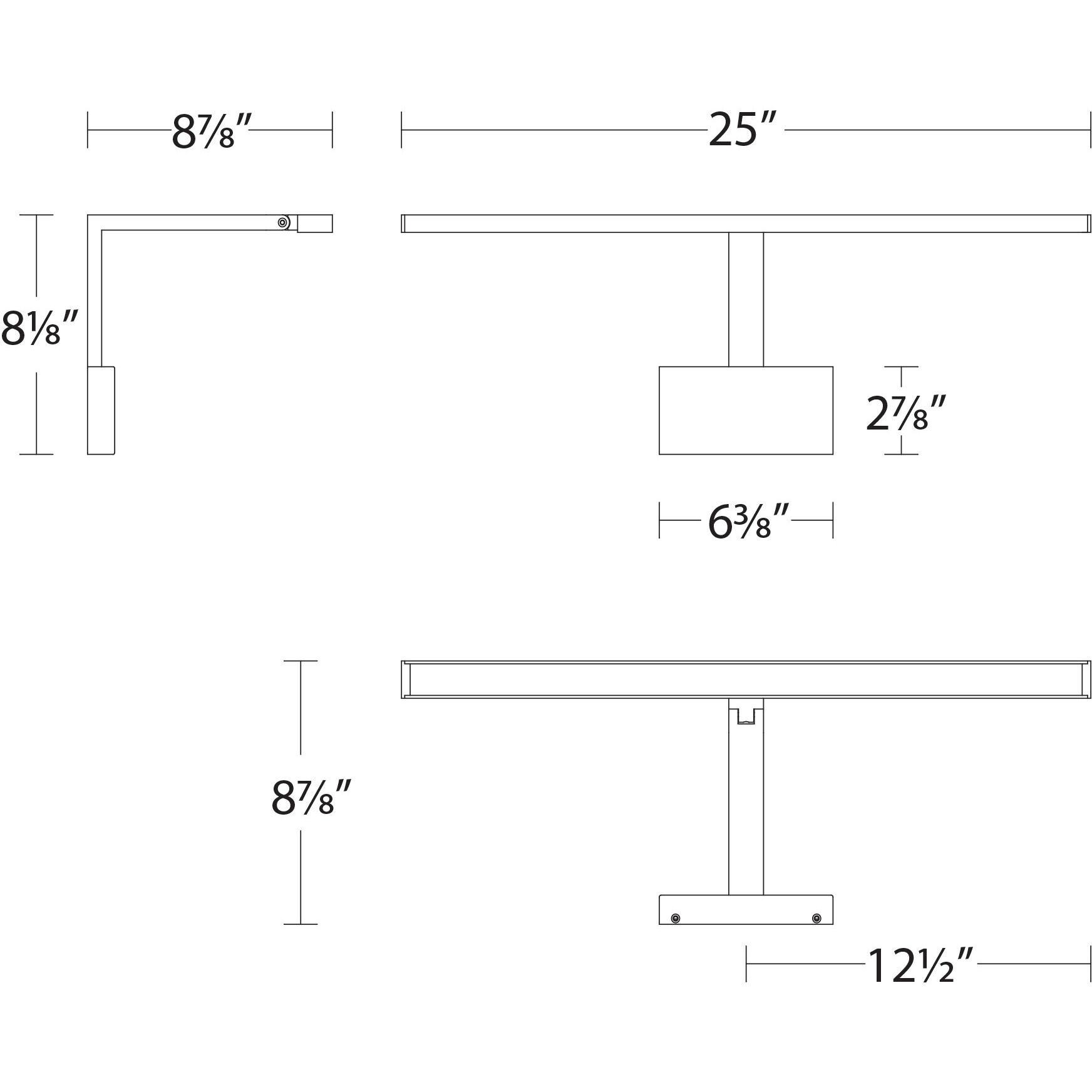 Uptown 16.00 watt 25 inch Brushed Nickel Picture Light Wall Light, dweLED
